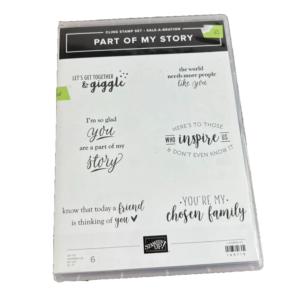 Stampin' Up Part of My Story Cling Stamp Set of 6 Sale-A-Bration Retired